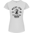 Micks Gym Training Boxing Boxer Box Womens Petite Cut T-Shirt White
