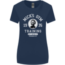 Micks Gym Training Boxing Boxer Box Womens Wider Cut T-Shirt Navy Blue