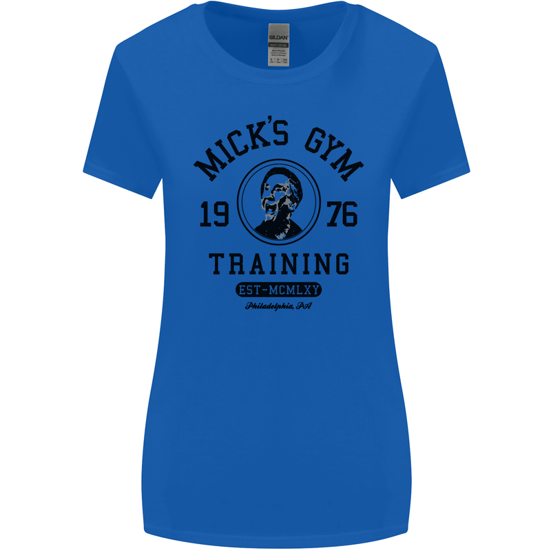 Micks Gym Training Boxing Boxer Box Womens Wider Cut T-Shirt Royal Blue