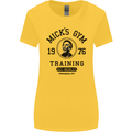 Micks Gym Training Boxing Boxer Box Womens Wider Cut T-Shirt Yellow