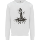 Microphone Tree Music Singing Singer Kids Sweatshirt Jumper White