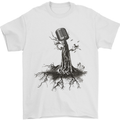 Microphone Tree Music Singing Singer Mens T-Shirt Cotton Gildan White