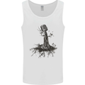 Microphone Tree Music Singing Singer Mens Vest Tank Top White