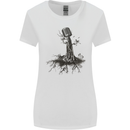 Microphone Tree Music Singing Singer Womens Wider Cut T-Shirt White
