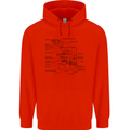 Microscope Biology Science Childrens Kids Hoodie Bright Red