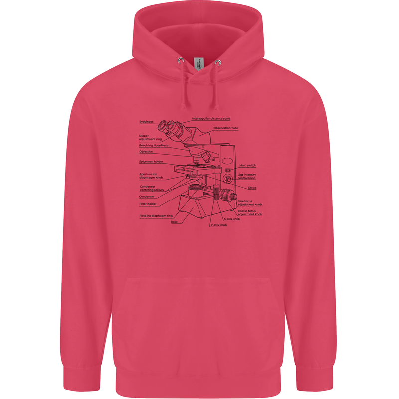 Microscope Biology Science Childrens Kids Hoodie Heliconia
