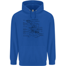 Microscope Biology Science Childrens Kids Hoodie Royal Blue