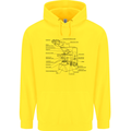 Microscope Biology Science Childrens Kids Hoodie Yellow
