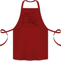 Microscope Biology Science Cotton Apron 100% Organic Maroon