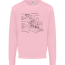 Microscope Biology Science Kids Sweatshirt Jumper Light Pink