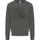 Microscope Biology Science Kids Sweatshirt Jumper Storm Grey