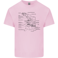 Microscope Biology Science Kids T-Shirt Childrens Light Pink