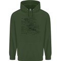 Microscope Biology Science Mens 80% Cotton Hoodie Forest Green