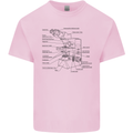 Microscope Biology Science Mens Cotton T-Shirt Tee Top Light Pink