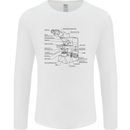 Microscope Biology Science Mens Long Sleeve T-Shirt White