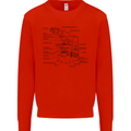 Microscope Biology Science Mens Sweatshirt Jumper Bright Red