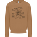 Microscope Biology Science Mens Sweatshirt Jumper Caramel Latte