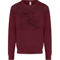 Microscope Biology Science Mens Sweatshirt Jumper Maroon
