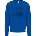 Microscope Biology Science Mens Sweatshirt Jumper Royal Blue
