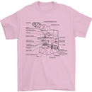Microscope Biology Science Mens T-Shirt Cotton Gildan Light Pink