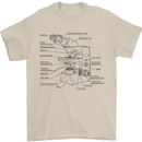 Microscope Biology Science Mens T-Shirt Cotton Gildan Sand