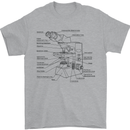 Microscope Biology Science Mens T-Shirt Cotton Gildan Sports Grey
