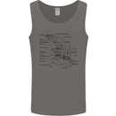 Microscope Biology Science Mens Vest Tank Top Charcoal