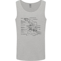 Microscope Biology Science Mens Vest Tank Top Sports Grey