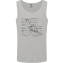 Microscope Biology Science Mens Vest Tank Top Sports Grey