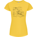 Microscope Biology Science Womens Petite Cut T-Shirt Yellow
