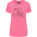 Microscope Biology Science Womens Wider Cut T-Shirt Azalea