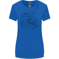 Microscope Biology Science Womens Wider Cut T-Shirt Royal Blue