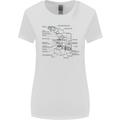 Microscope Biology Science Womens Wider Cut T-Shirt White