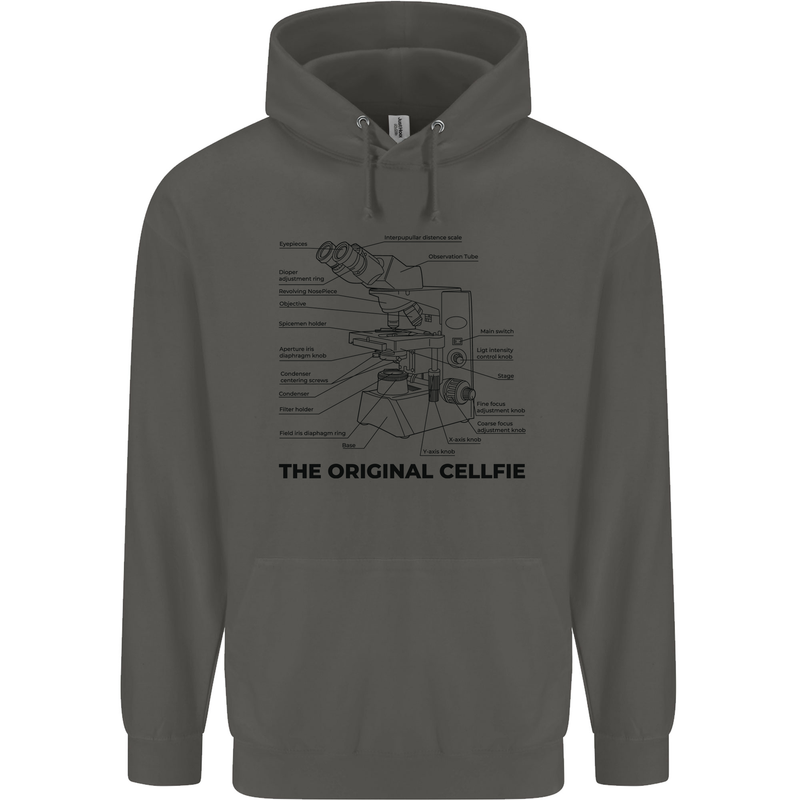 Microscope Original Sellfie Funny Biology Childrens Kids Hoodie Storm Grey