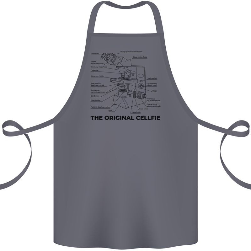 Microscope Original Sellfie Funny Biology Cotton Apron 100% Organic Steel