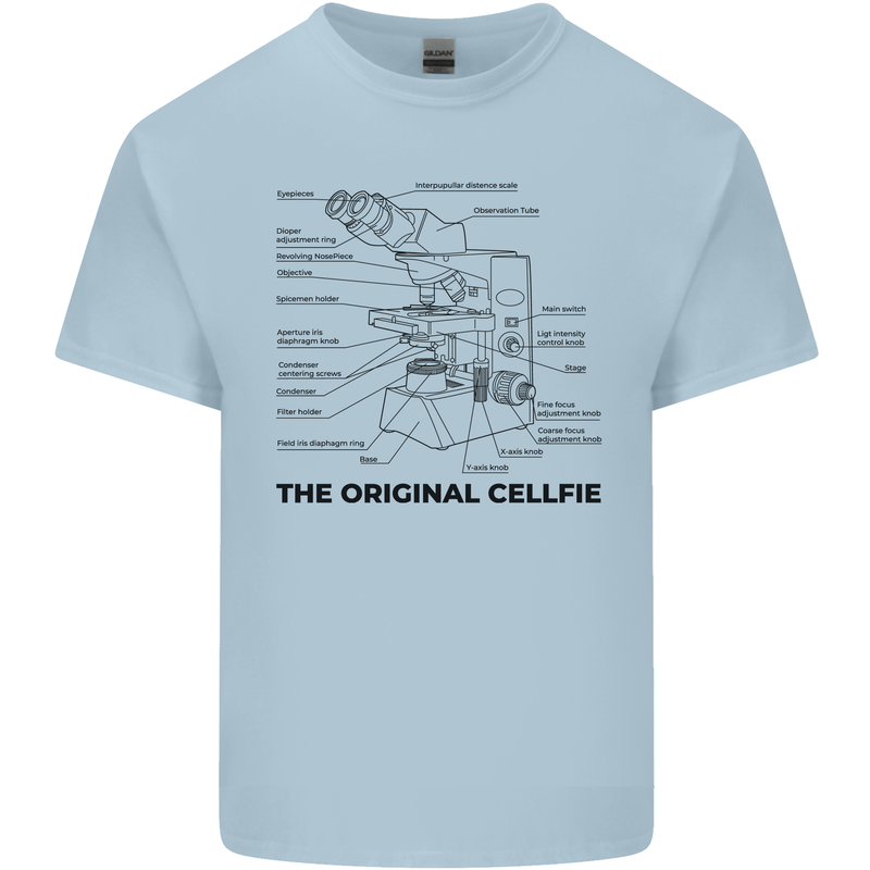Microscope Original Sellfie Funny Biology Kids T-Shirt Childrens Light Blue