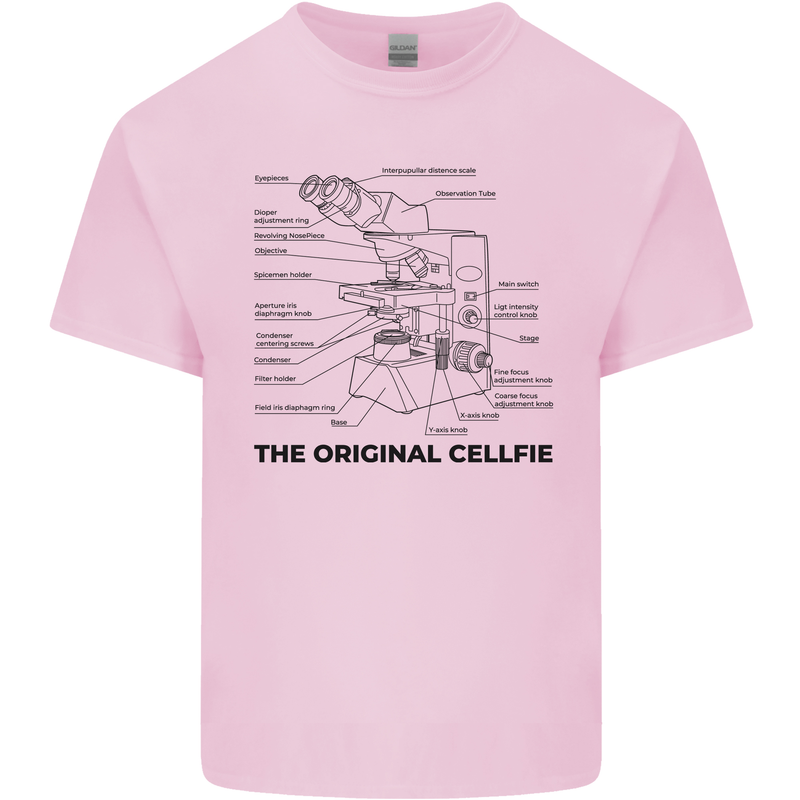 Microscope Original Sellfie Funny Biology Kids T-Shirt Childrens Light Pink