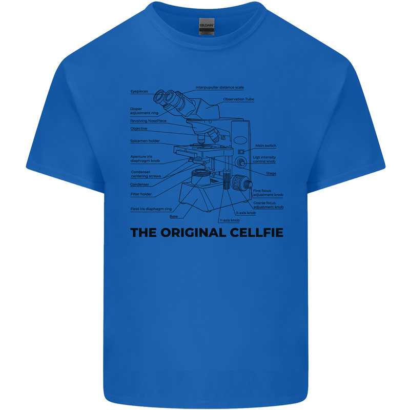 Microscope Original Sellfie Funny Biology Kids T-Shirt Childrens Royal Blue