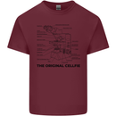 Microscope Original Sellfie Funny Biology Mens Cotton T-Shirt Tee Top Maroon