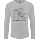 Microscope Original Sellfie Funny Biology Mens Long Sleeve T-Shirt Sports Grey