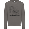 Microscope Original Sellfie Funny Biology Mens Sweatshirt Jumper Charcoal