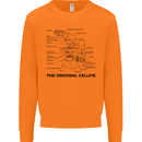 Microscope Original Sellfie Funny Biology Mens Sweatshirt Jumper Orange