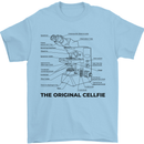 Microscope Original Sellfie Funny Biology Mens T-Shirt Cotton Gildan Light Blue
