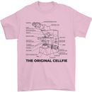 Microscope Original Sellfie Funny Biology Mens T-Shirt Cotton Gildan Light Pink