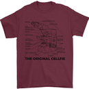 Microscope Original Sellfie Funny Biology Mens T-Shirt Cotton Gildan Maroon