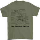 Microscope Original Sellfie Funny Biology Mens T-Shirt Cotton Gildan Military Green