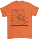 Microscope Original Sellfie Funny Biology Mens T-Shirt Cotton Gildan Orange