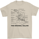 Microscope Original Sellfie Funny Biology Mens T-Shirt Cotton Gildan Sand
