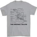 Microscope Original Sellfie Funny Biology Mens T-Shirt Cotton Gildan Sports Grey