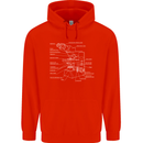 Microscope Science Biology Childrens Kids Hoodie Bright Red